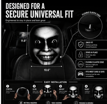Scary Headrest Covers (pack of 2)