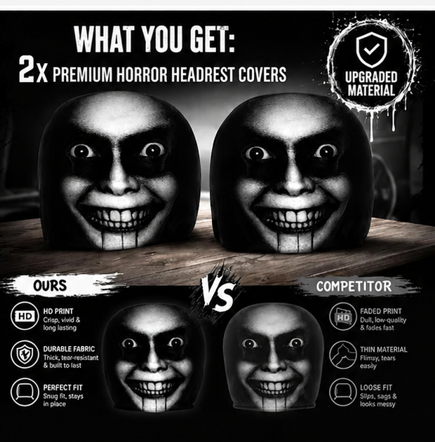 Scary Headrest Covers (pack of 2)